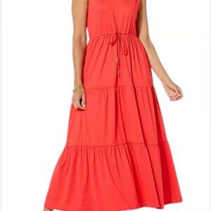 C Wonder by Christian Siriano Tiered Maxi Dress Poppy size LP